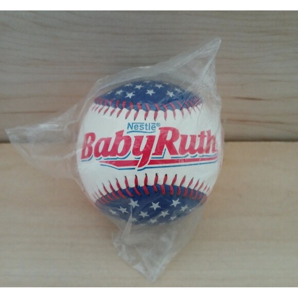 Nestle Baby Ruth Hard Baseball Red White Blue Stars Collectors Gift Idea - Picture 1 of 6